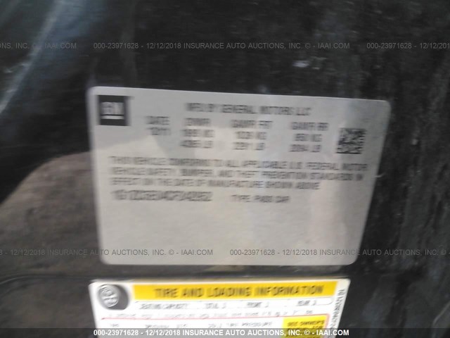 1G1ZC5E04CF242952 - 2012 CHEVROLET MALIBU 1LT BLACK photo 9