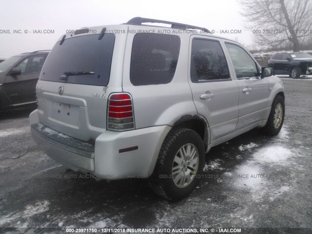 4M2YU91137KJ04445 - 2007 MERCURY MARINER LUXURY SILVER photo 4