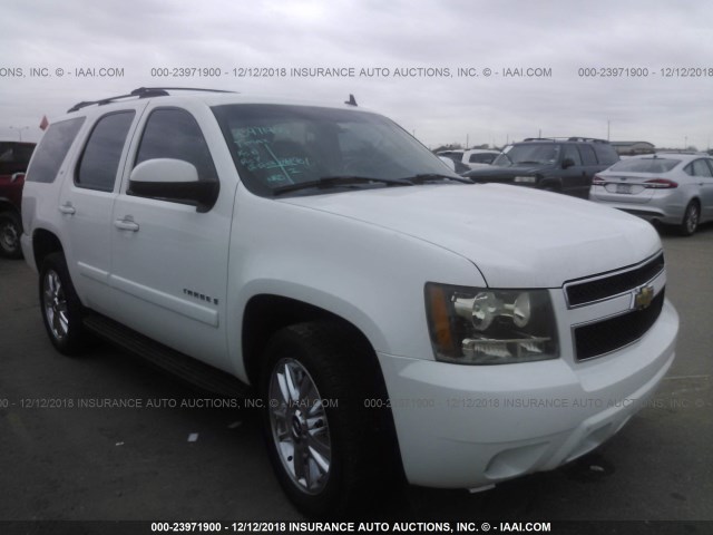 1GNFK13007R115393 - 2007 CHEVROLET TAHOE K1500 WHITE photo 1