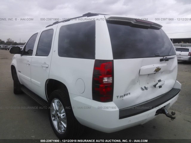 1GNFK13007R115393 - 2007 CHEVROLET TAHOE K1500 WHITE photo 3