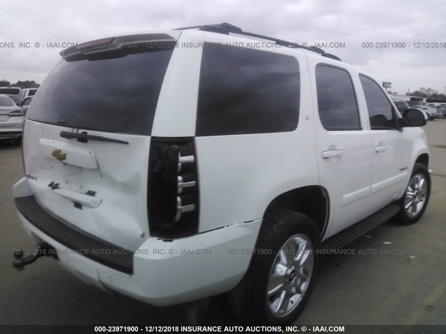 1GNFK13007R115393 - 2007 CHEVROLET TAHOE K1500 WHITE photo 4