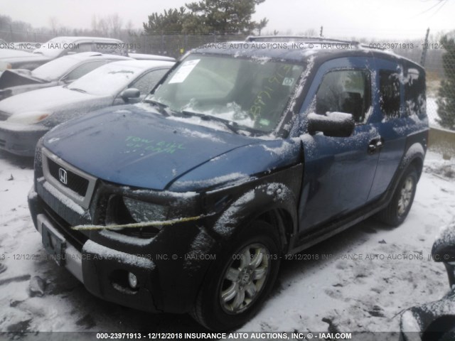 5J6YH27636L020441 - 2006 HONDA ELEMENT EX BLUE photo 2