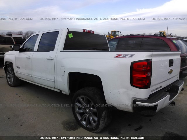 3GCUKREC7HG245744 - 2017 CHEVROLET SILVERADO K1500 LT WHITE photo 3