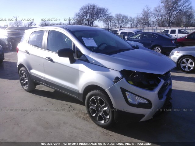 MAJ3P1RE9JC215041 - 2018 FORD ECOSPORT S SILVER photo 1