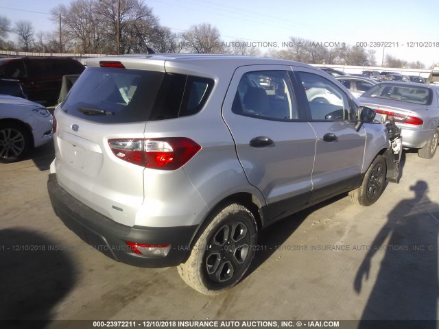 MAJ3P1RE9JC215041 - 2018 FORD ECOSPORT S SILVER photo 4