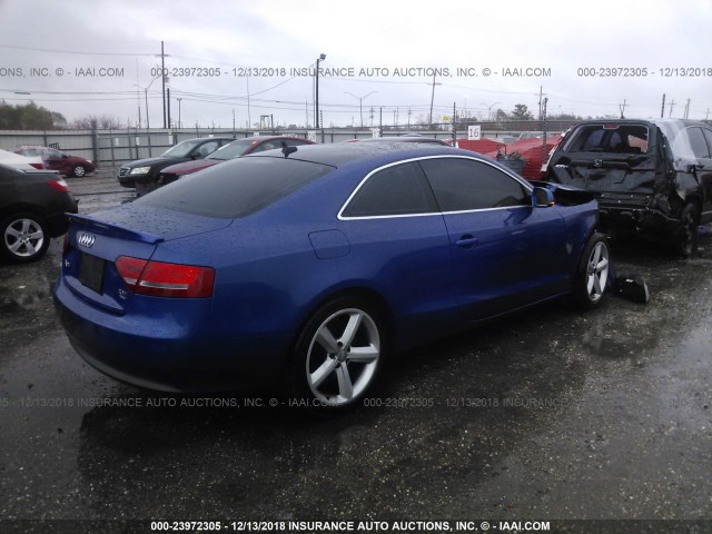 WAULFAFR4AA063179 - 2010 AUDI A5 PREMIUM PLUS BLUE photo 4