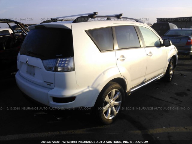 JA4JT4AX6AZ011848 - 2010 MITSUBISHI OUTLANDER XLS WHITE photo 4