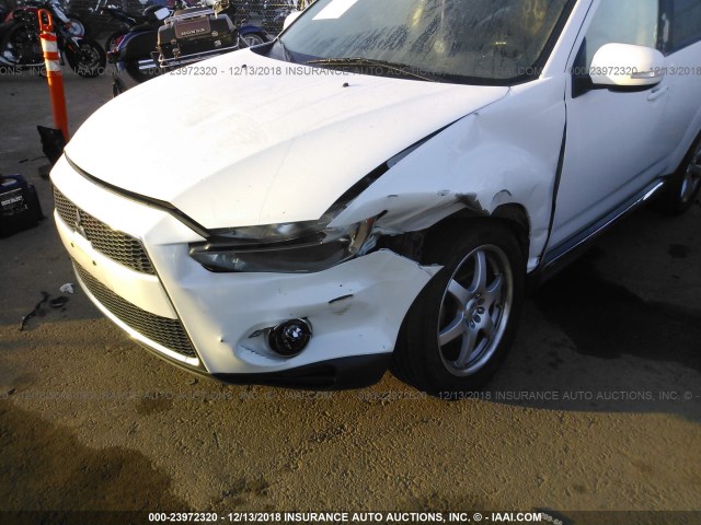 JA4JT4AX6AZ011848 - 2010 MITSUBISHI OUTLANDER XLS WHITE photo 6