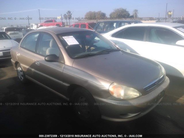 KNADC123216081827 - 2001 KIA RIO GOLD photo 1