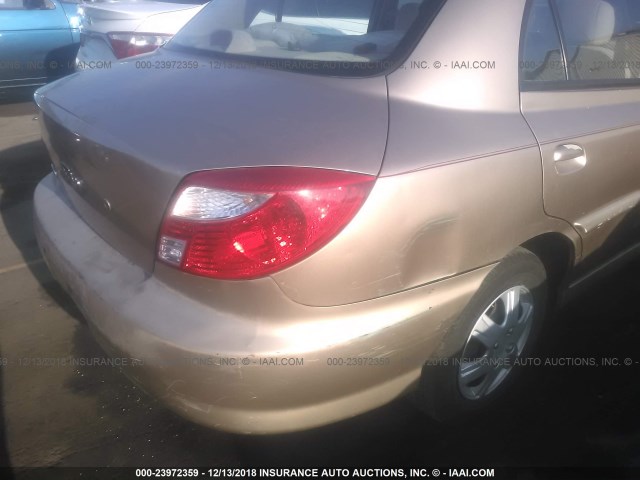 KNADC123216081827 - 2001 KIA RIO GOLD photo 6