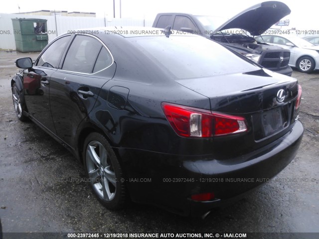 JTHBF5C20C5169913 - 2012 LEXUS IS 250 BLACK photo 3