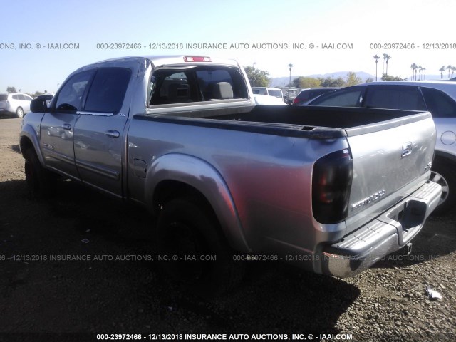 5TBET34136S501755 - 2006 TOYOTA TUNDRA DOUBLE CAB SR5 SILVER photo 3