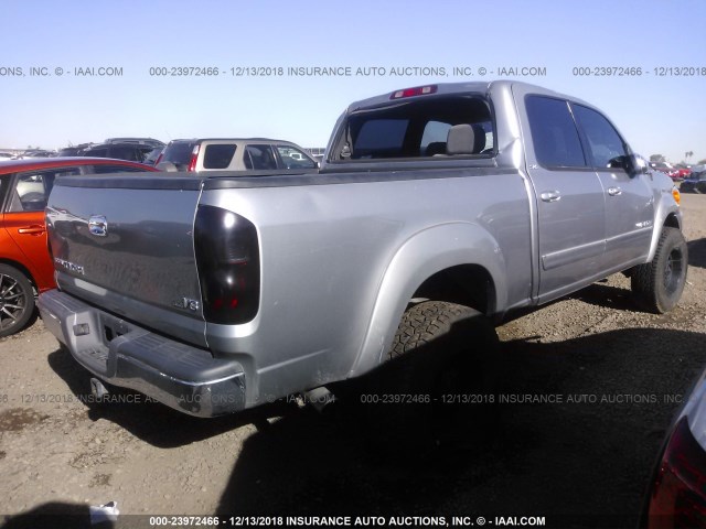 5TBET34136S501755 - 2006 TOYOTA TUNDRA DOUBLE CAB SR5 SILVER photo 4