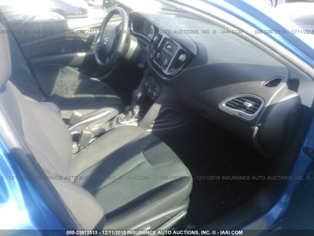 1C3CDFAA3FD346027 - 2015 DODGE DART SE BLUE photo 5