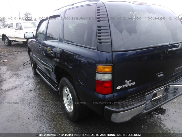 1GNEK13V55J172787 - 2005 CHEVROLET TAHOE K1500 BLUE photo 3