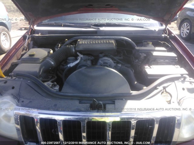 1J4GS48K65C658430 - 2005 JEEP GRAND CHEROKEE LAREDO/COLUMBIA/FREEDOM 红色 照片 10