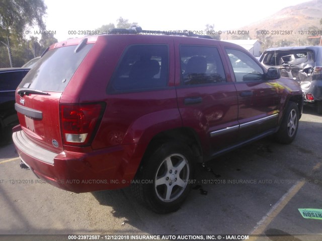 1J4GS48K65C658430 - 2005 JEEP GRAND CHEROKEE LAREDO/COLUMBIA/FREEDOM 红色 照片 4