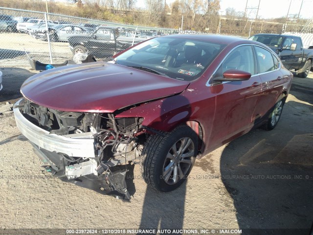 1C3CCCAB4GN116261 - 2016 CHRYSLER 200 LIMITED RED photo 2