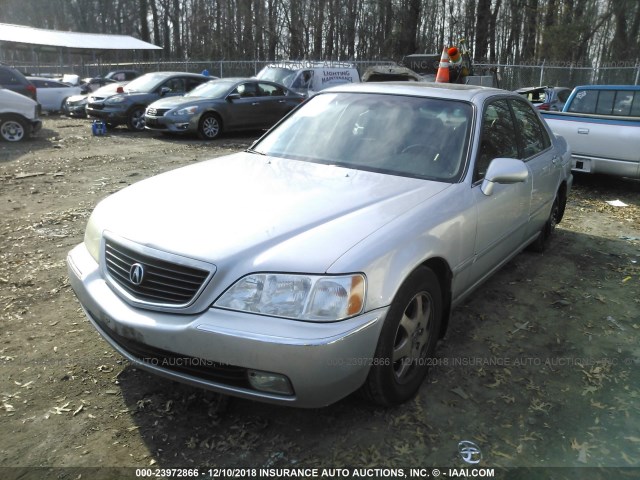 JH4KA96532C005674 - 2002 ACURA 3.5RL SILVER photo 2