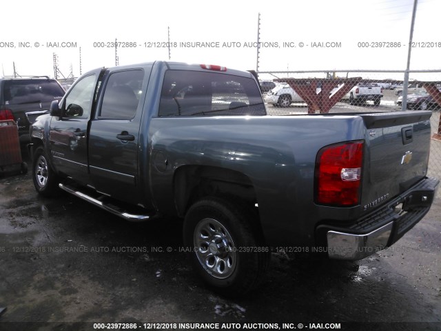 2GCEC13C471724510 - 2007 CHEVROLET SILVERADO C1500 CREW CAB BLUE photo 3