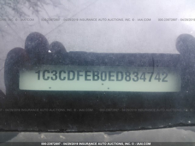 1C3CDFEB0ED834742 - 2014 DODGE DART GT WHITE photo 9
