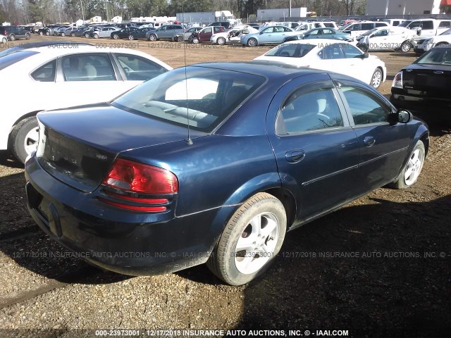 1B3AL46X26N155699 - 2006 DODGE STRATUS SXT BLUE photo 4