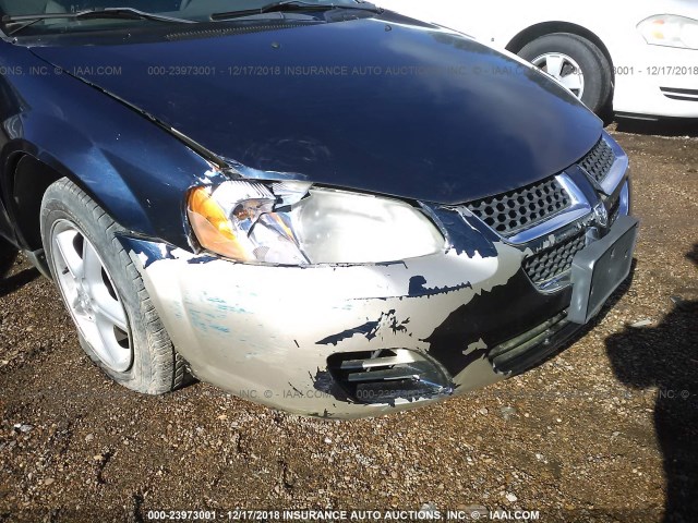 1B3AL46X26N155699 - 2006 DODGE STRATUS SXT BLUE photo 6