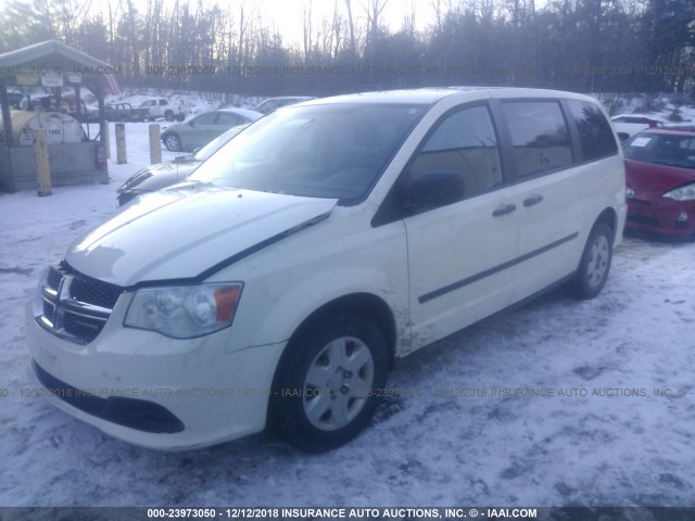 2D4RN1AGXBR742265 - 2011 DODGE GRAND CARAVAN C/V WHITE photo 2