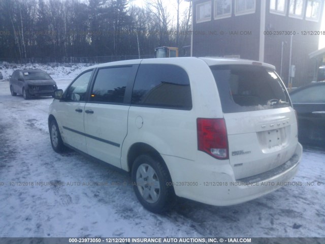 2D4RN1AGXBR742265 - 2011 DODGE GRAND CARAVAN C/V WHITE photo 3