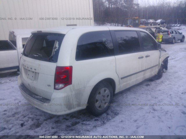 2D4RN1AGXBR742265 - 2011 DODGE GRAND CARAVAN C/V WHITE photo 4