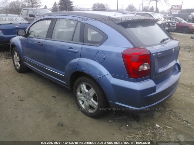 1B3HB48B07D102347 - 2007 DODGE CALIBER SXT BLUE photo 3