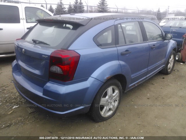 1B3HB48B07D102347 - 2007 DODGE CALIBER SXT BLUE photo 4