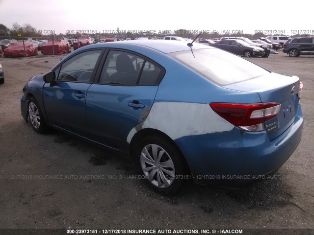 4S3GKAA67H3612837 - 2017 SUBARU IMPREZA BLUE photo 3