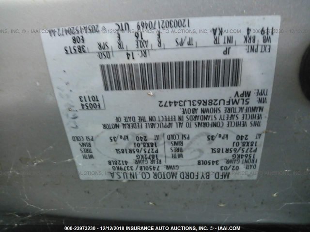 5LMFU28R63LJ34472 - 2003 LINCOLN NAVIGATOR Күміс фото 9