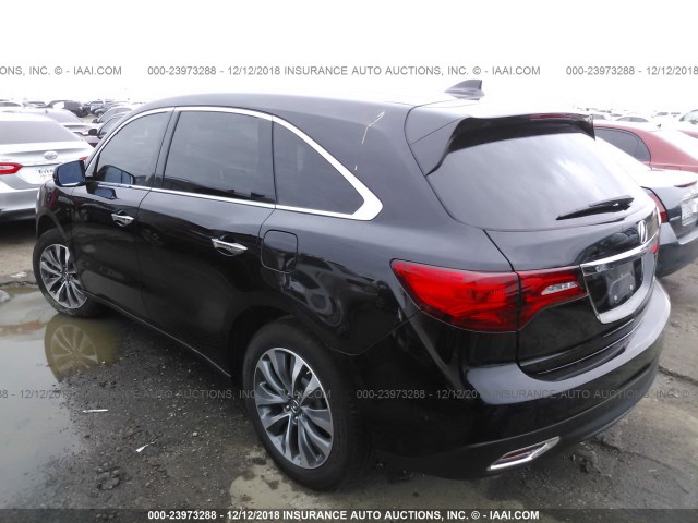 5FRYD4H46GB060235 - 2016 ACURA MDX TECHNOLOGY BLACK photo 3