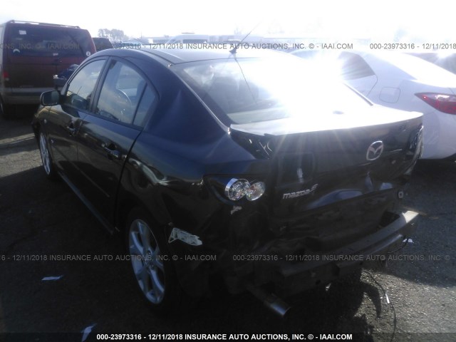 JM1BK324371744314 - 2007 MAZDA 3 S BLACK photo 3