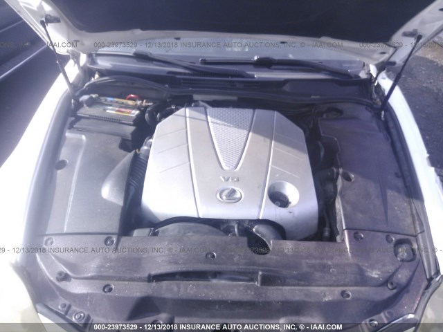 JTHBE262575017127 - 2007 LEXUS IS 350 WHITE photo 10