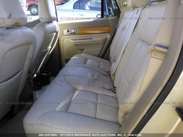 2LMDU68C47BJ22442 - 2007 LINCOLN MKX Champagne photo 8