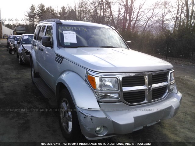 1D8GU28K57W729138 - 2007 DODGE NITRO SXT SILVER photo 1