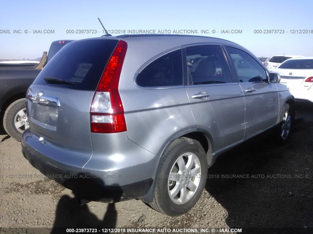 JHLRE38708C037932 - 2008 HONDA CR-V EXL GRAY photo 4