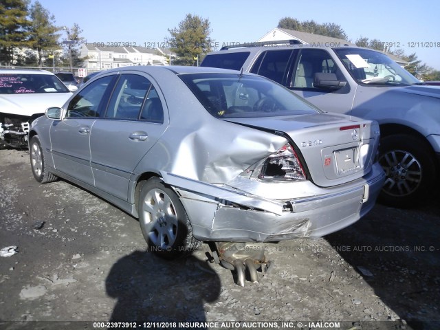 WDBRF81J55F653177 - 2005 MERCEDES-BENZ C 240 4MATIC SILVER photo 6