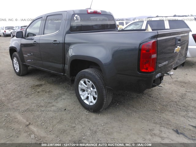 1GCGSCEA3J1118504 - 2018 CHEVROLET COLORADO LT GRAY photo 3