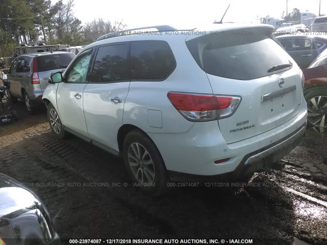 5N1AR2MN9FC667194 - 2015 NISSAN PATHFINDER S/SV/SL/PLATINUM WHITE photo 3