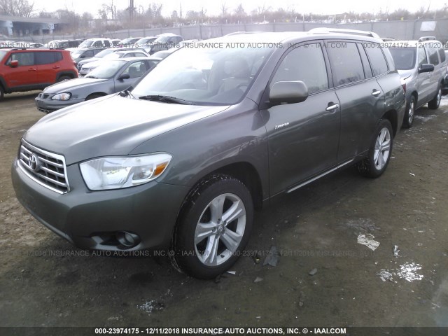 5TDDK3EHXAS011291 - 2010 TOYOTA HIGHLANDER LIMITED GRAY photo 2