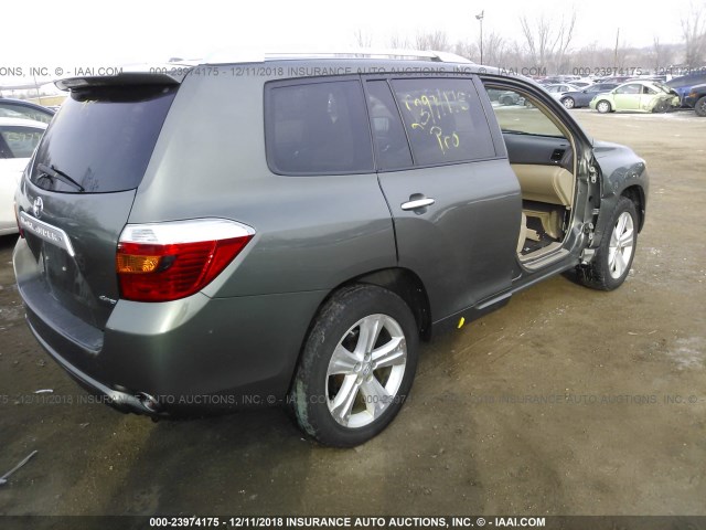 5TDDK3EHXAS011291 - 2010 TOYOTA HIGHLANDER LIMITED GRAY photo 4