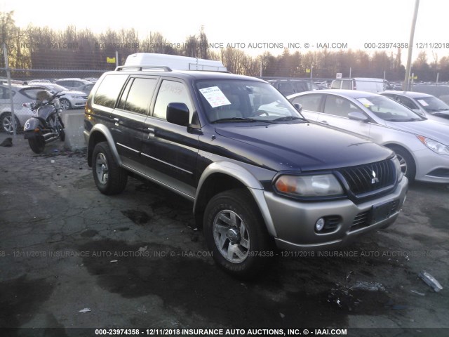 JA4MT41R02J056671 - 2002 MITSUBISHI MONTERO SPORT LIMITED BLUE photo 1