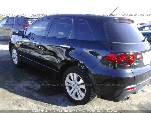 5J8TB2H2XBA000904 - 2011 ACURA RDX BLACK photo 3