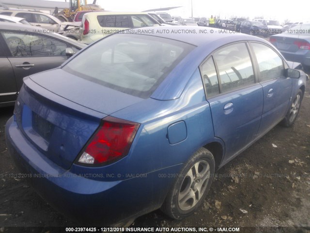 1G8AL52F45Z135926 - 2005 SATURN ION LEVEL 3 BLUE photo 4