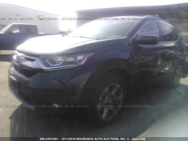 2HKRW2H80HH630899 - 2017 HONDA CR-V EXL GRAY photo 2