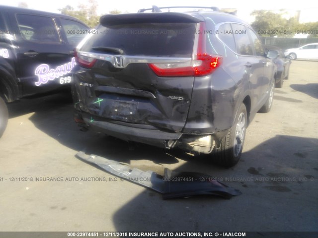 2HKRW2H80HH630899 - 2017 HONDA CR-V EXL GRAY photo 6